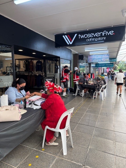 An elderly person dancing