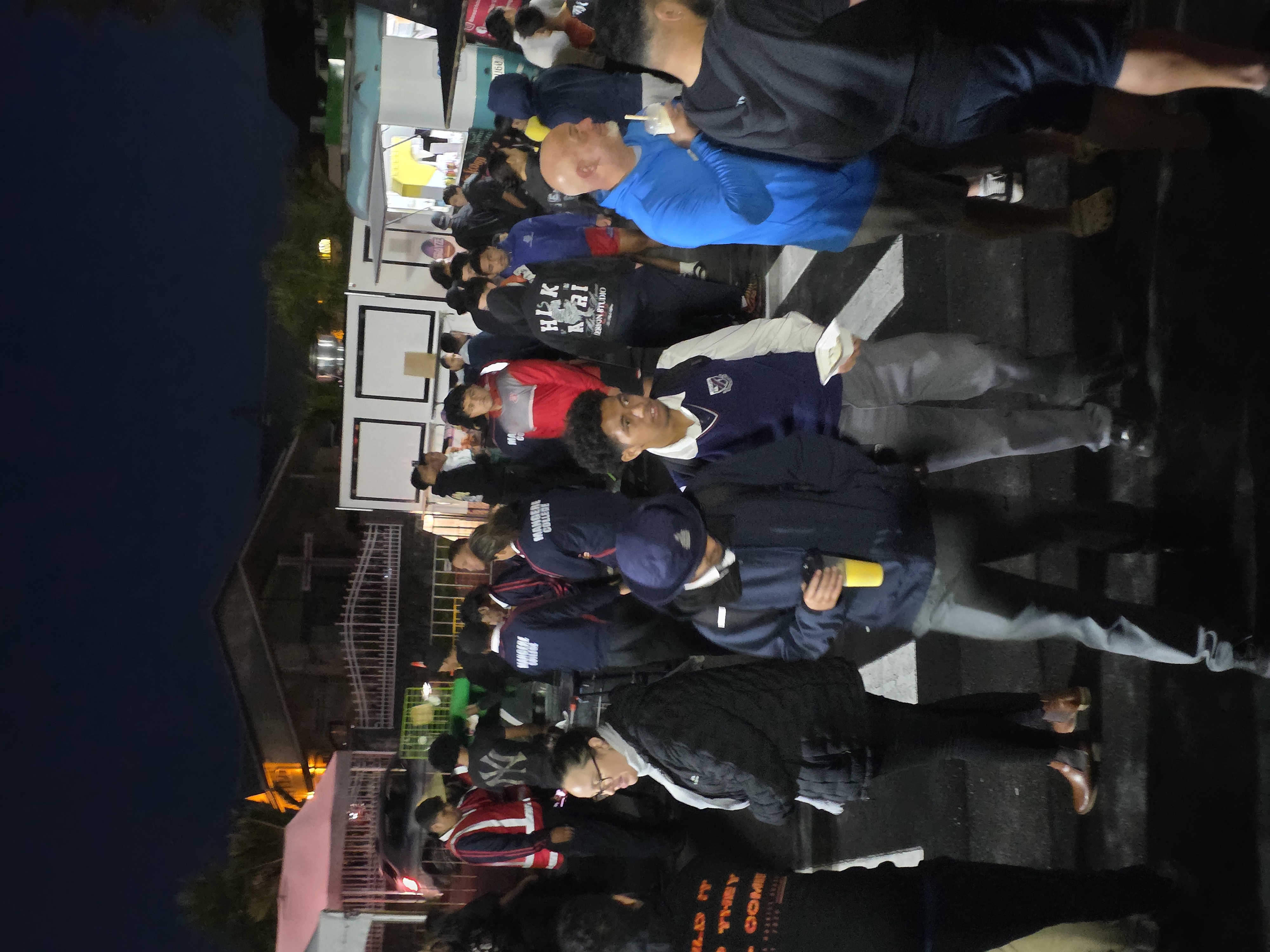 A group huddle at a TWOSEVENFIVE Basketball programme