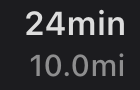 24 minutes, 10 miles total