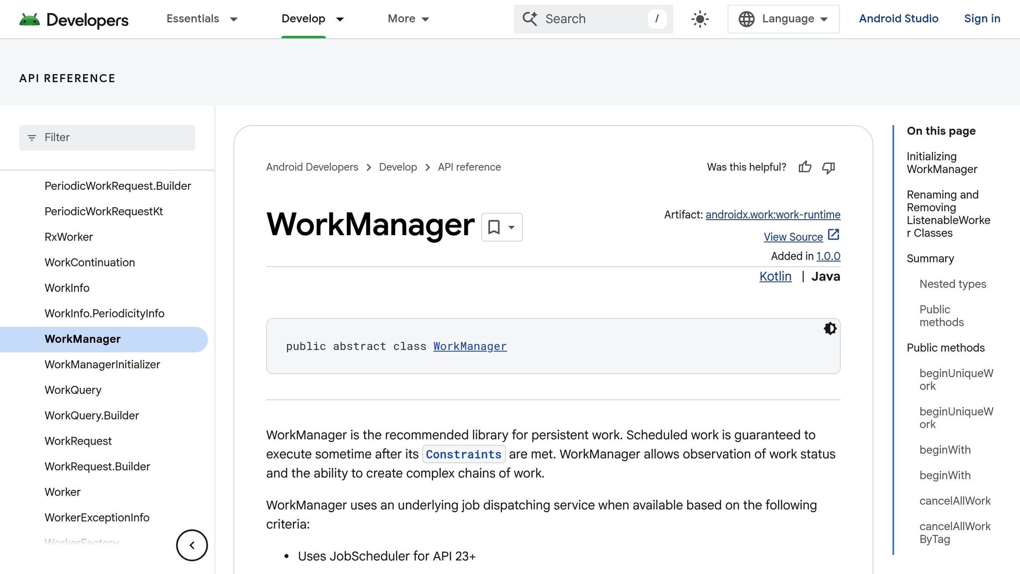 WorkManager