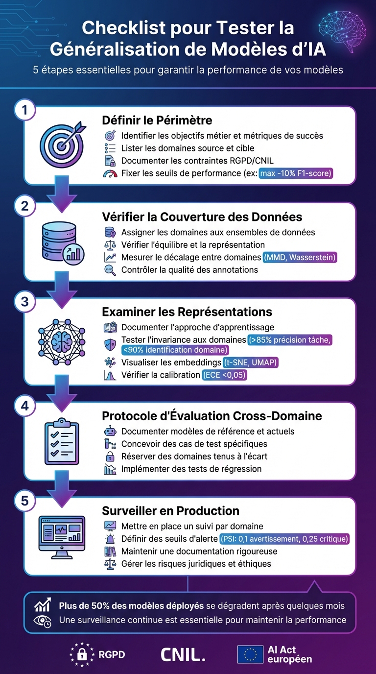 Les 5 étapes clés pour tester la généralisation des modèles d'IA