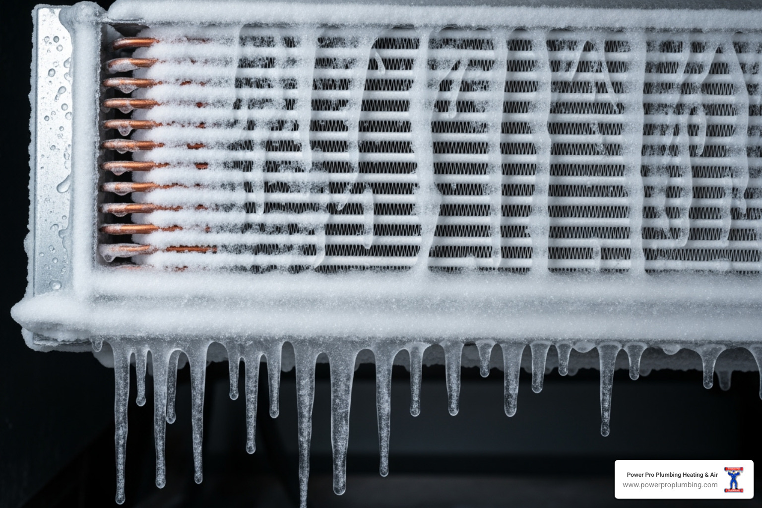 ice buildup on an evaporator coil - AC blowing hot air