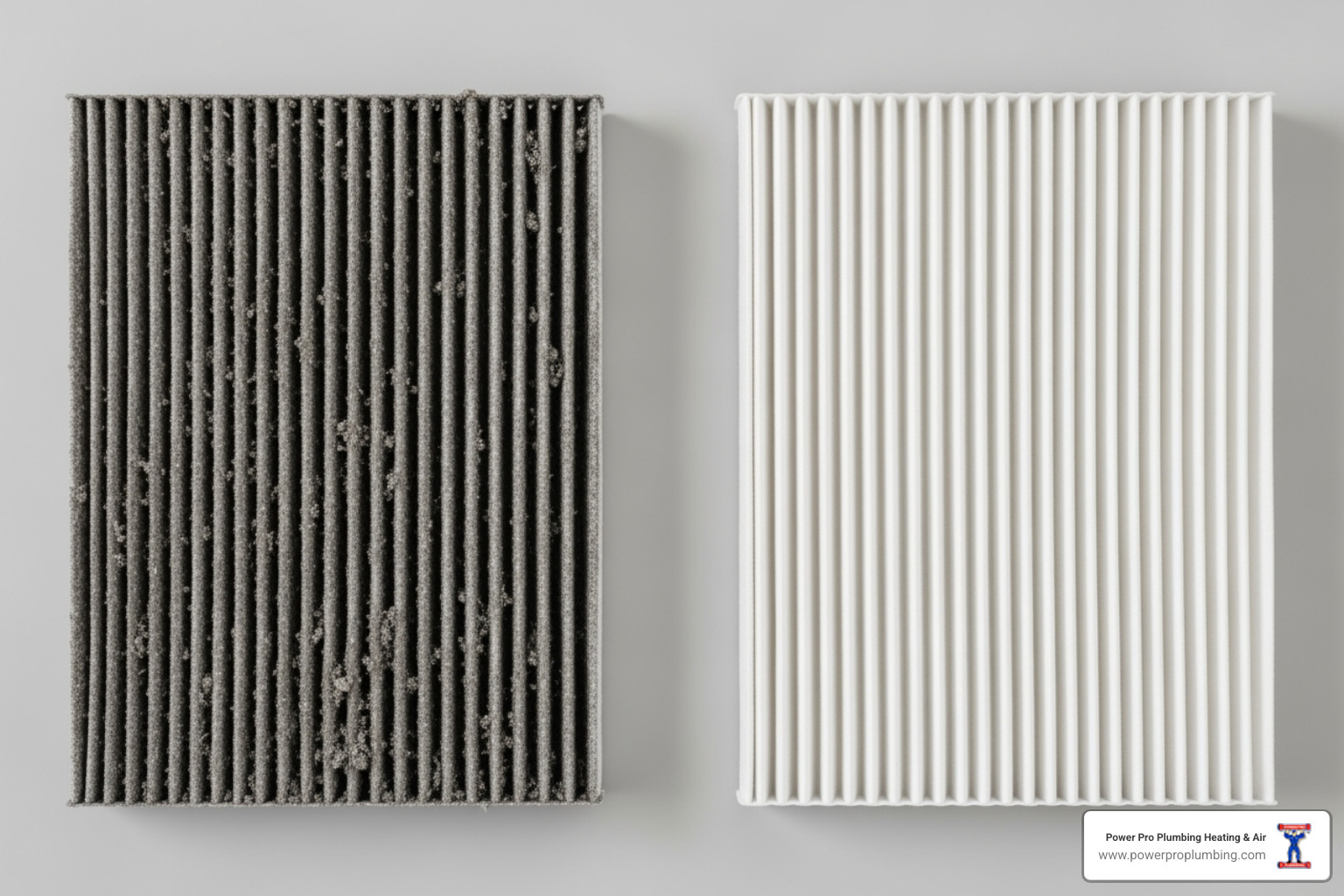 Dirty air filter next to a clean air filter - AC fan not working Dirty air filter next to a clean air filter - AC fan not working