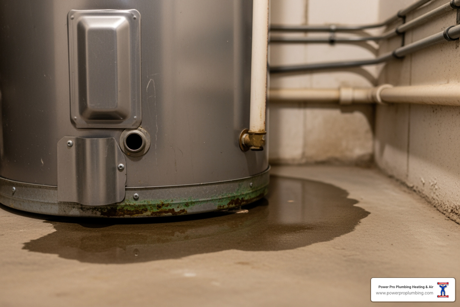 water heater with a small leak at the base - Water Heater Repair in Anaheim, CA