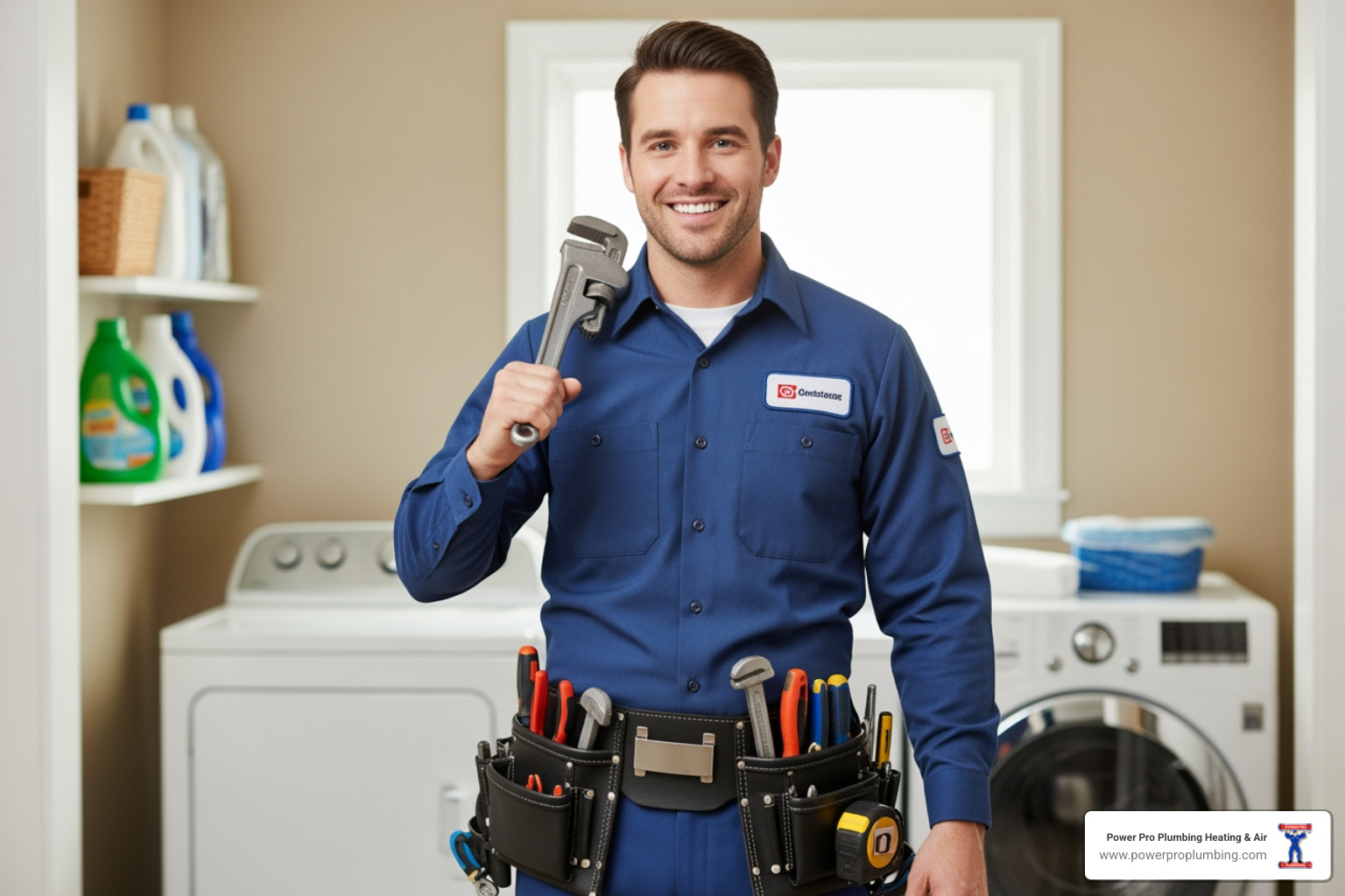 professional, friendly plumber with tools - Water Heater Repair in Anaheim, CA