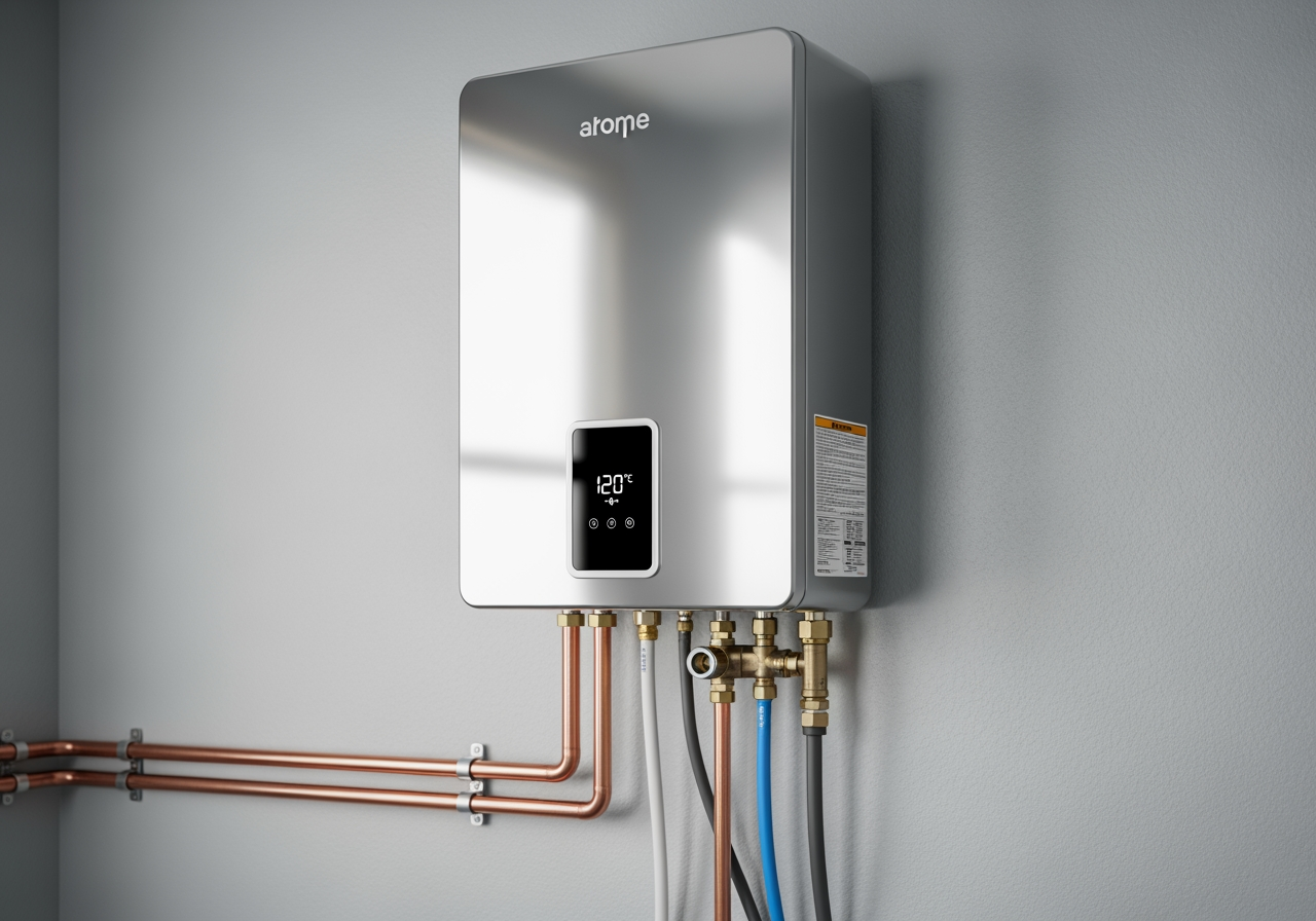 new shiny tankless water heater - Water Heater Replacement in Anaheim, CA