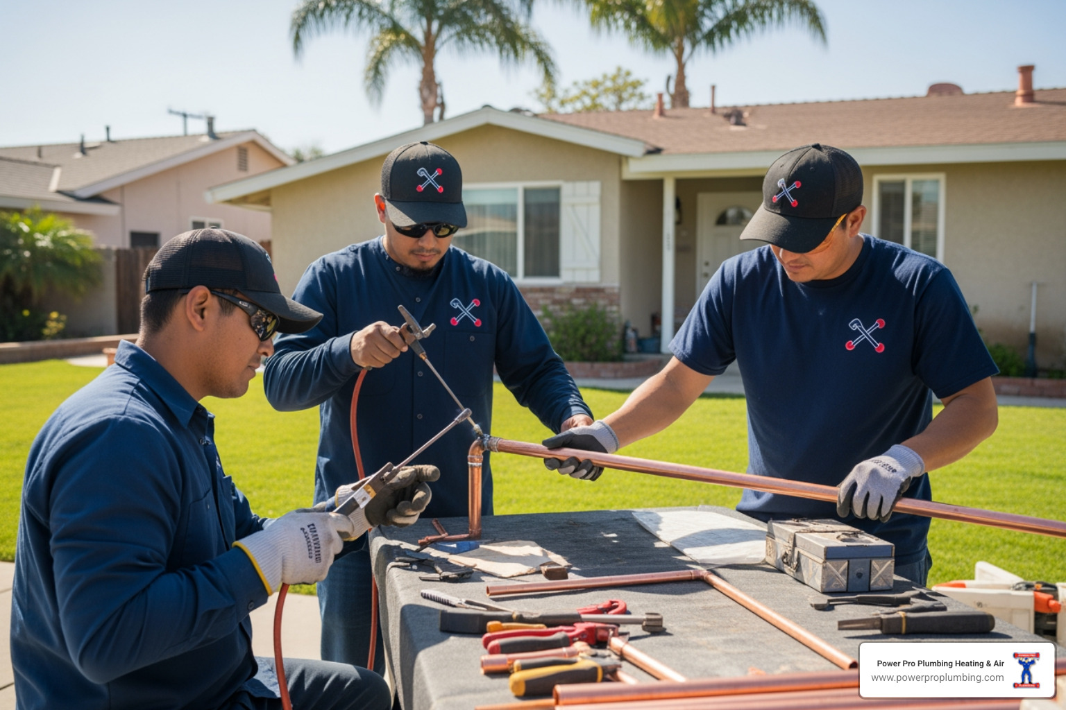 infographic explaining the top 5 signs your home needs repiping - copper repiping company in bellflower, ca