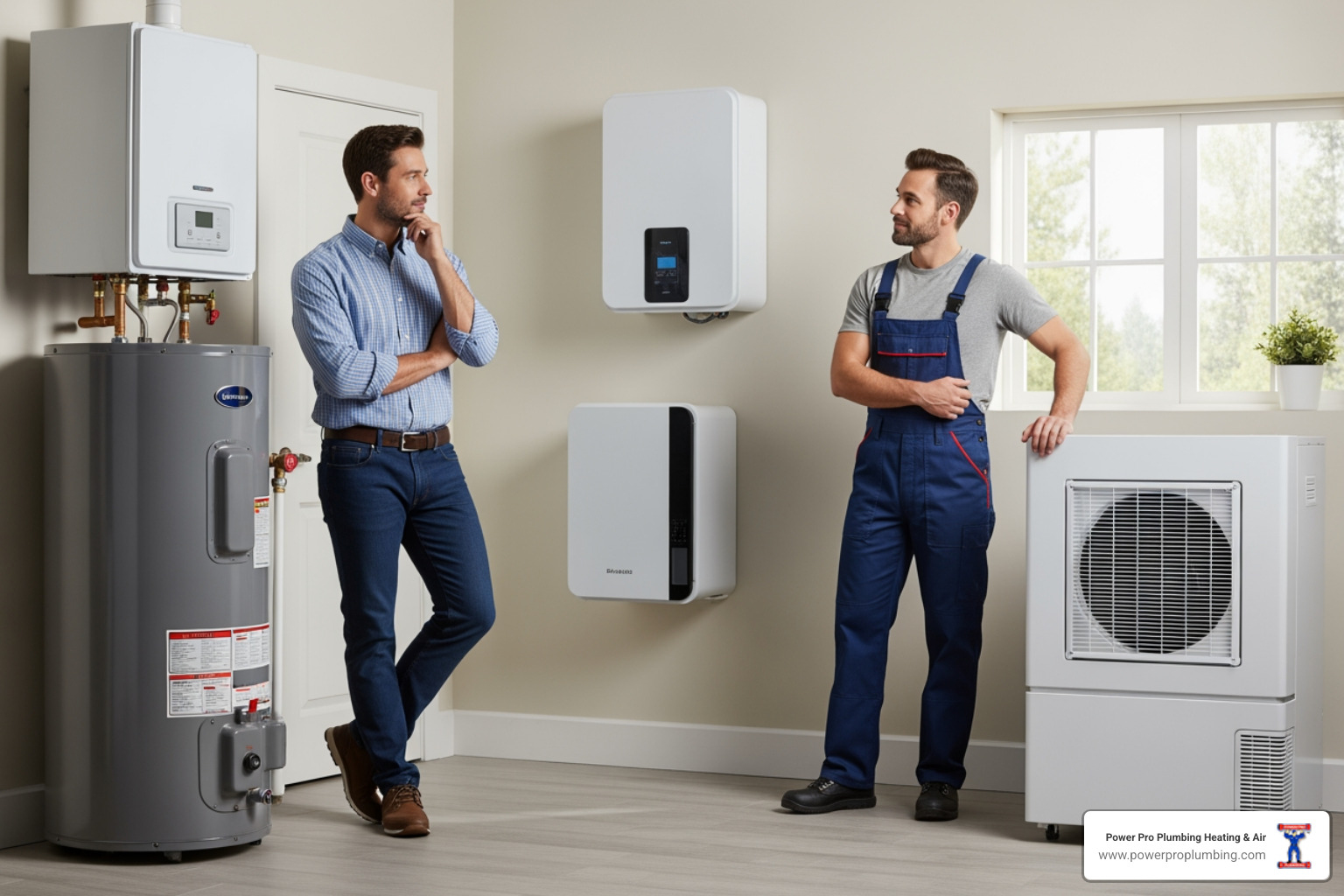 Infographic showing water heater types, average lifespans, energy consumption percentages, and key decision factors for Cerritos homeowners - water heater installation in cerritos ca