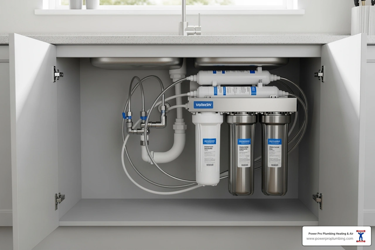 modern under-sink filtration system