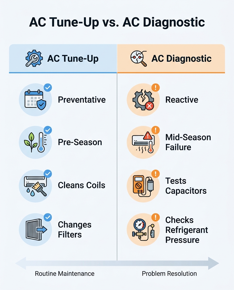 AC Tune-Up vs. AC Diagnostic