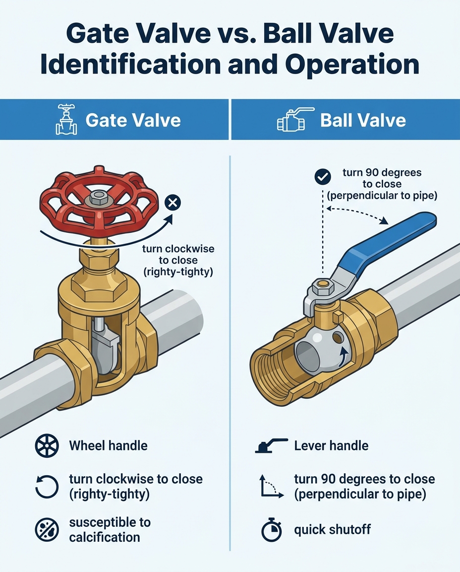 Gate Valve vs. Ball Valve Identification and Operation