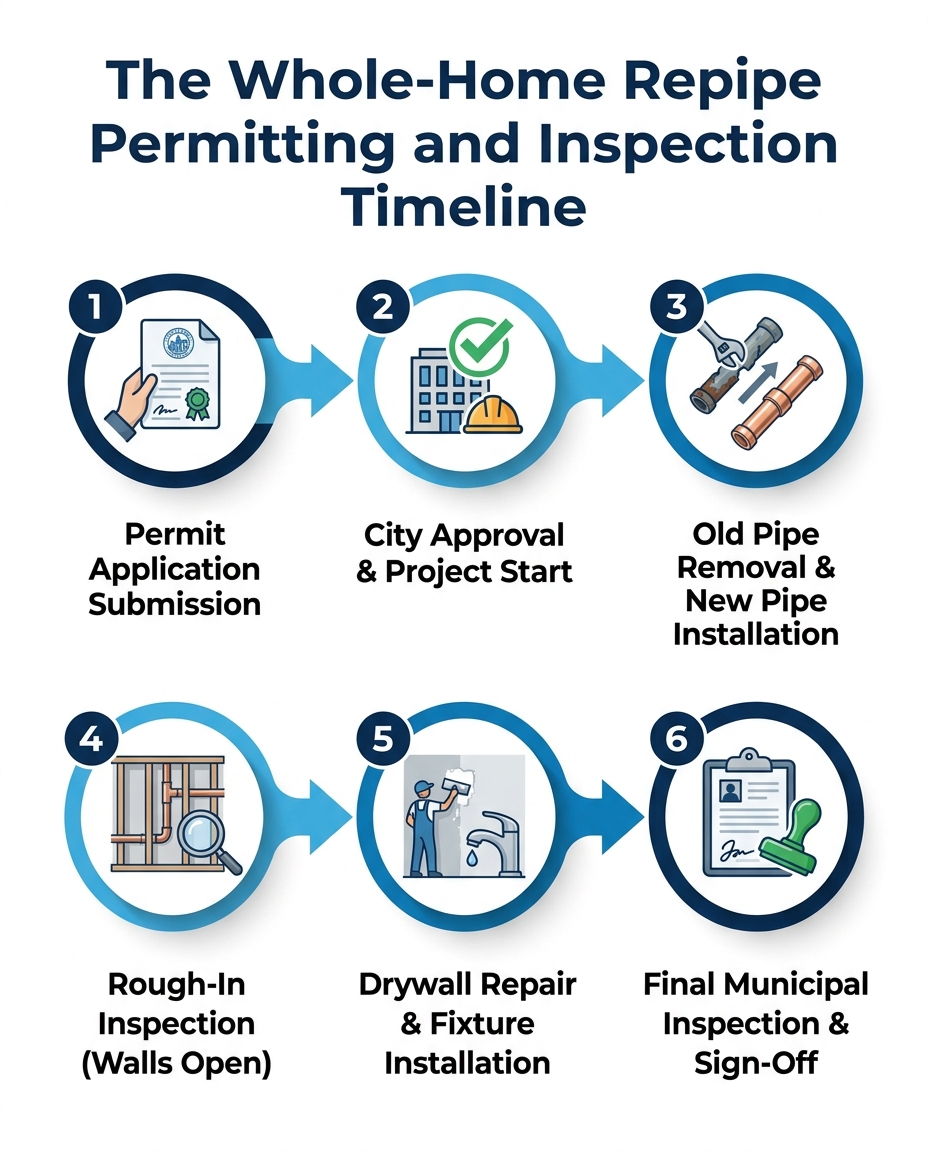 The Whole-Home Repipe Permitting and Inspection Timeline