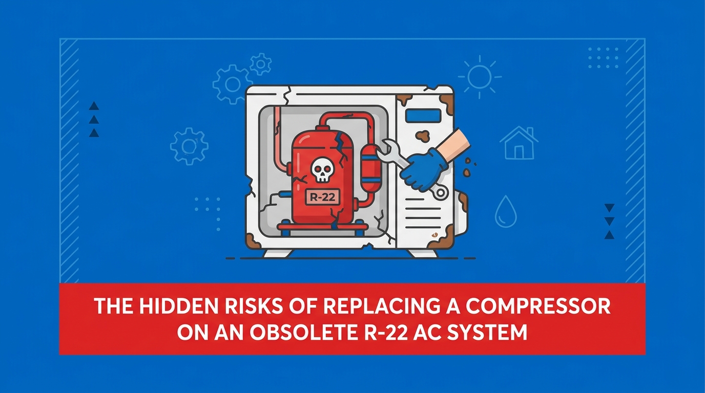 The Risks of Replacing a Compressor on an Obsolete R-22 AC System