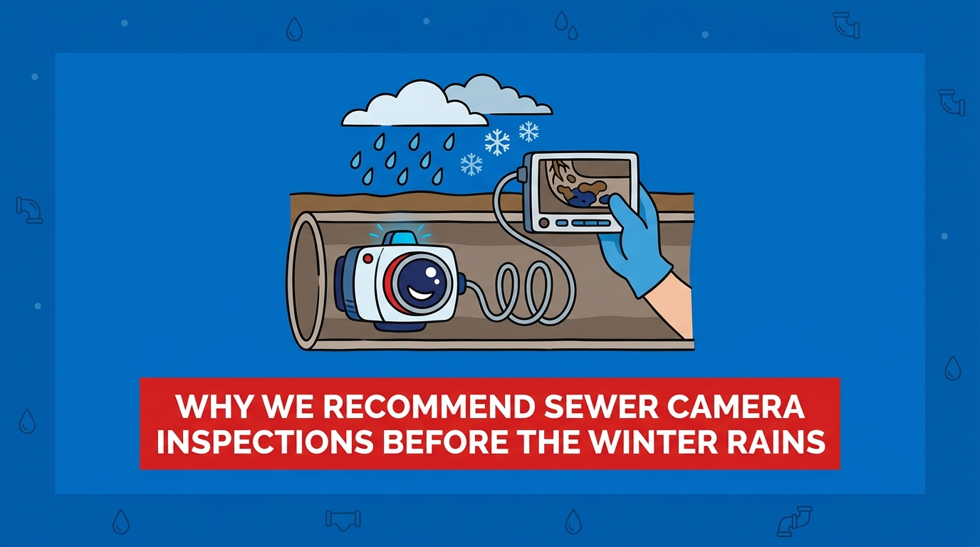 Why We Recommend Sewer Camera Inspections Before the Winter Rains