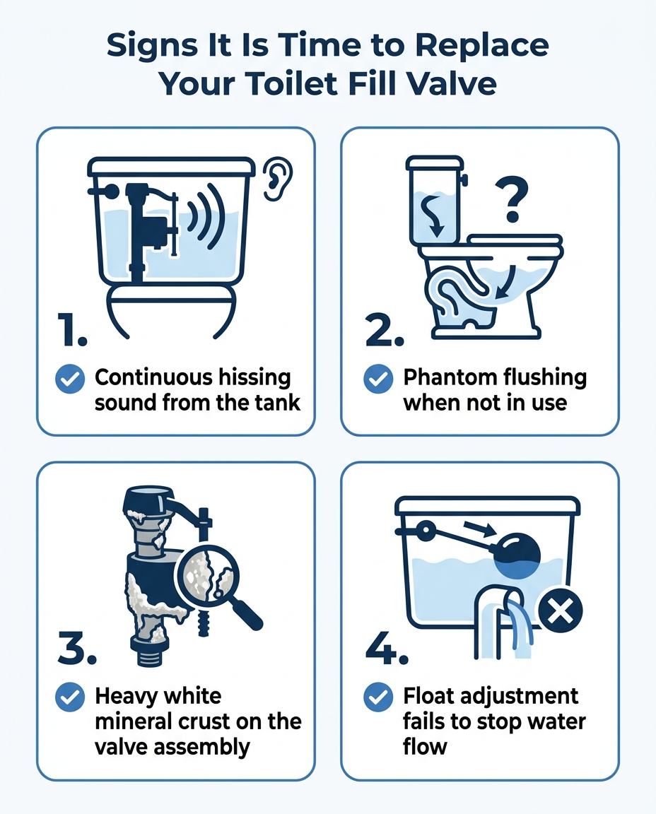 Signs It Is Time to Replace Your Toilet Fill Valve