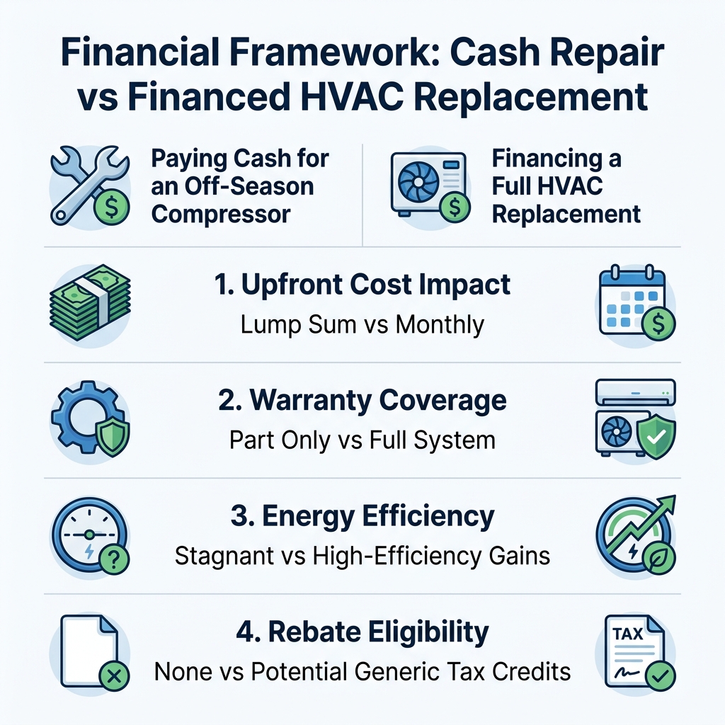 Financial Framework: Cash Repair vs Financed HVAC Replacement