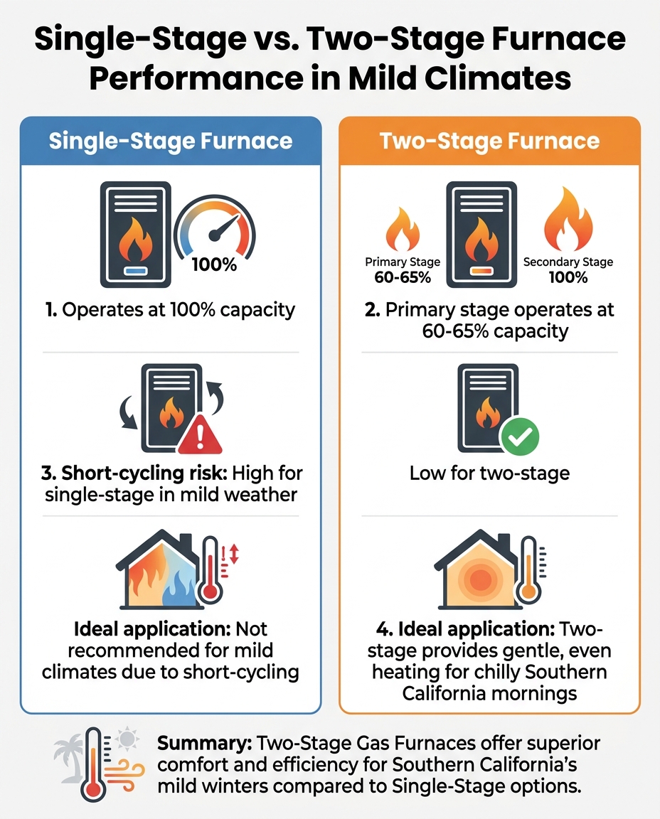 Single-Stage vs. Two-Stage Furnace Performance in Mild Climates