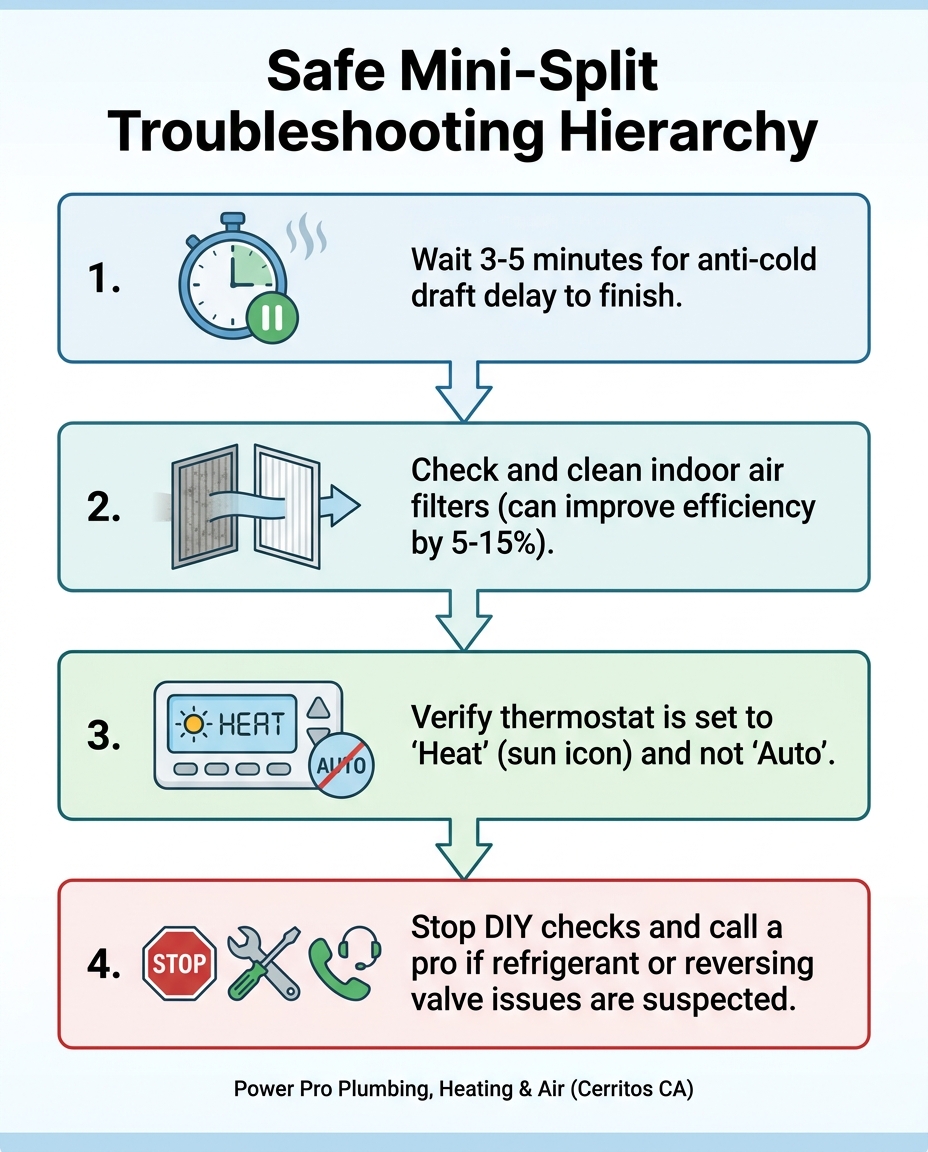 Safe Mini-Split Troubleshooting Hierarchy