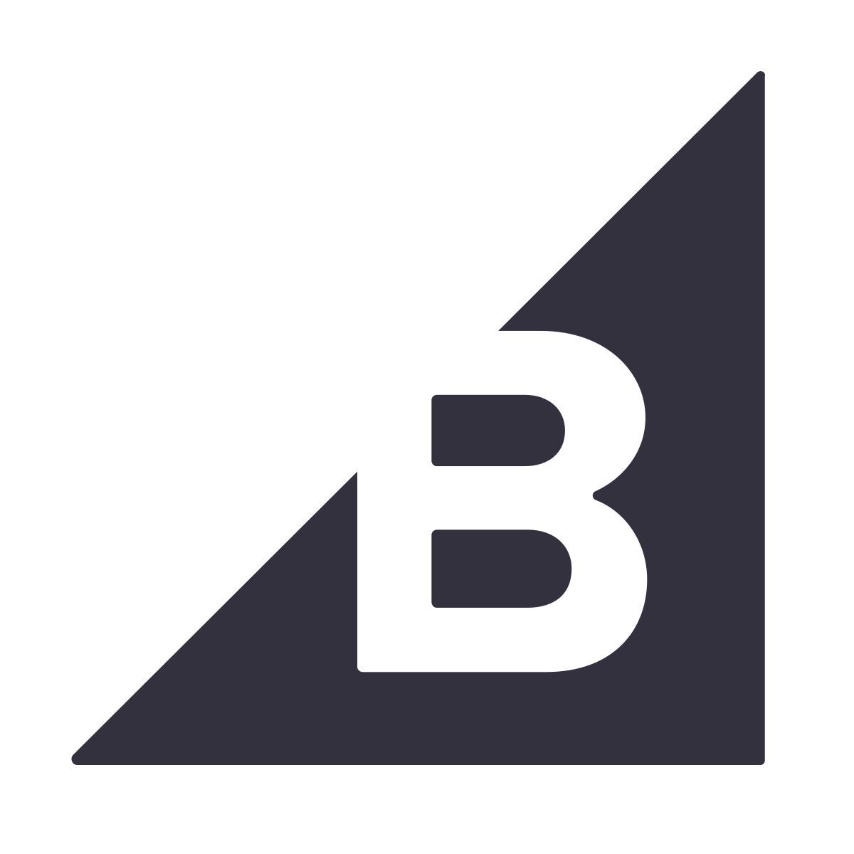BigCommerce logo with the letter B white on a black triangular background.