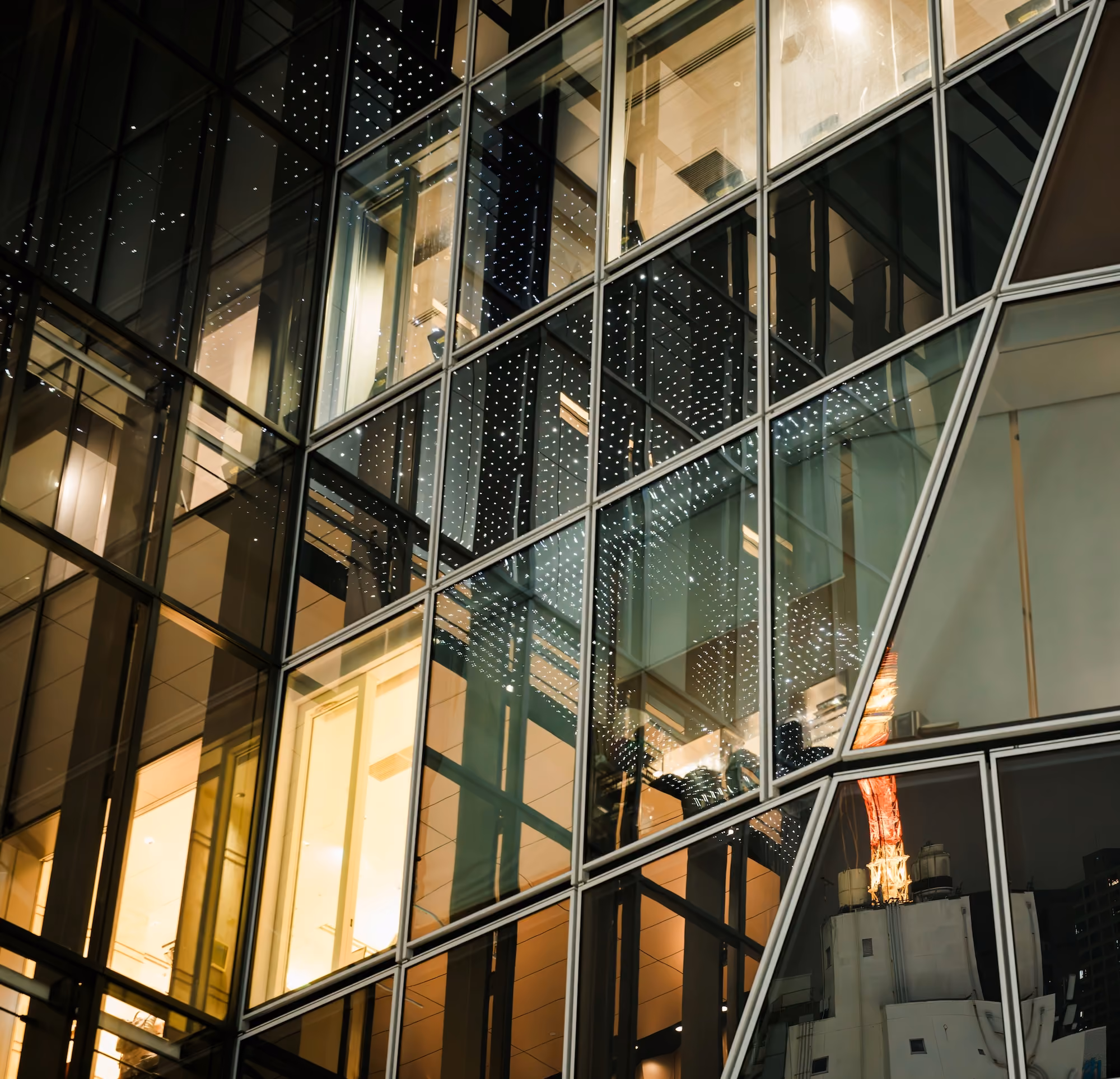 Buildings by night