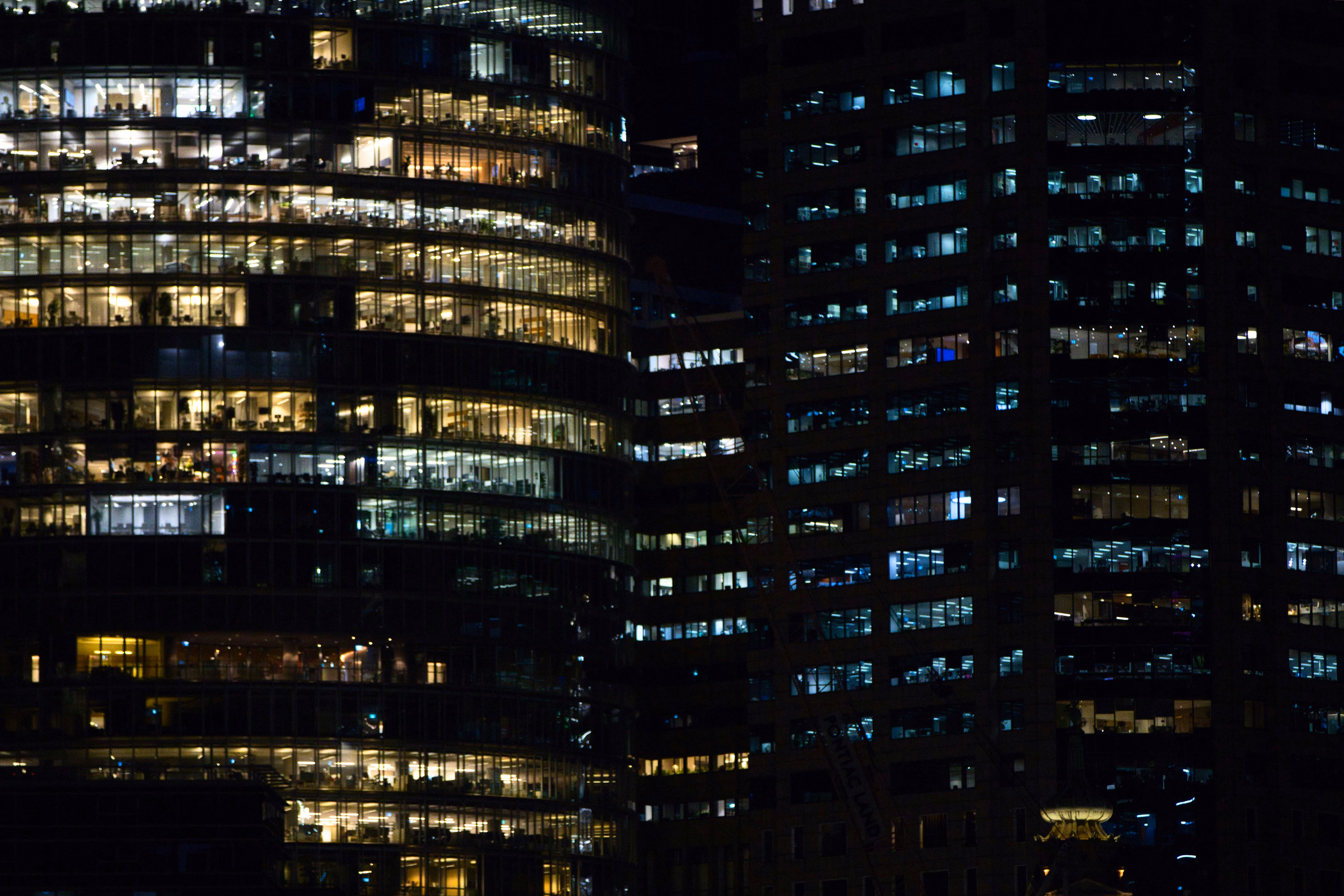 Buildings by night