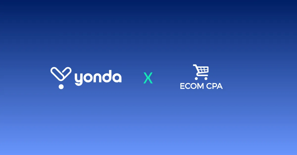 Yonda Tax and Ecom CPA logo's announcing partnership