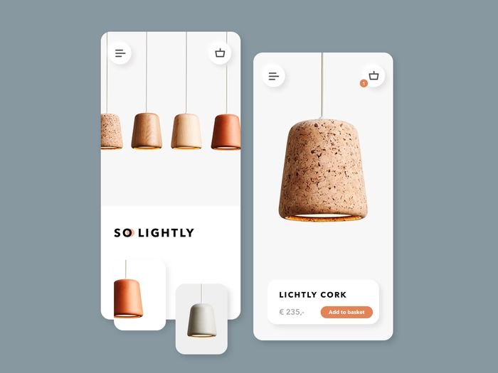 Mobile first design of lamp web interface