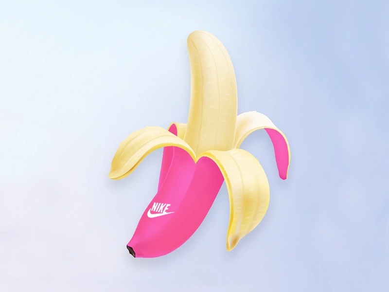 3D nike banana design