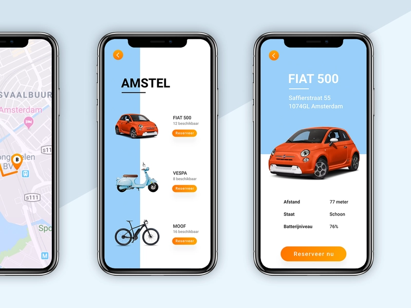 App design shared mobility