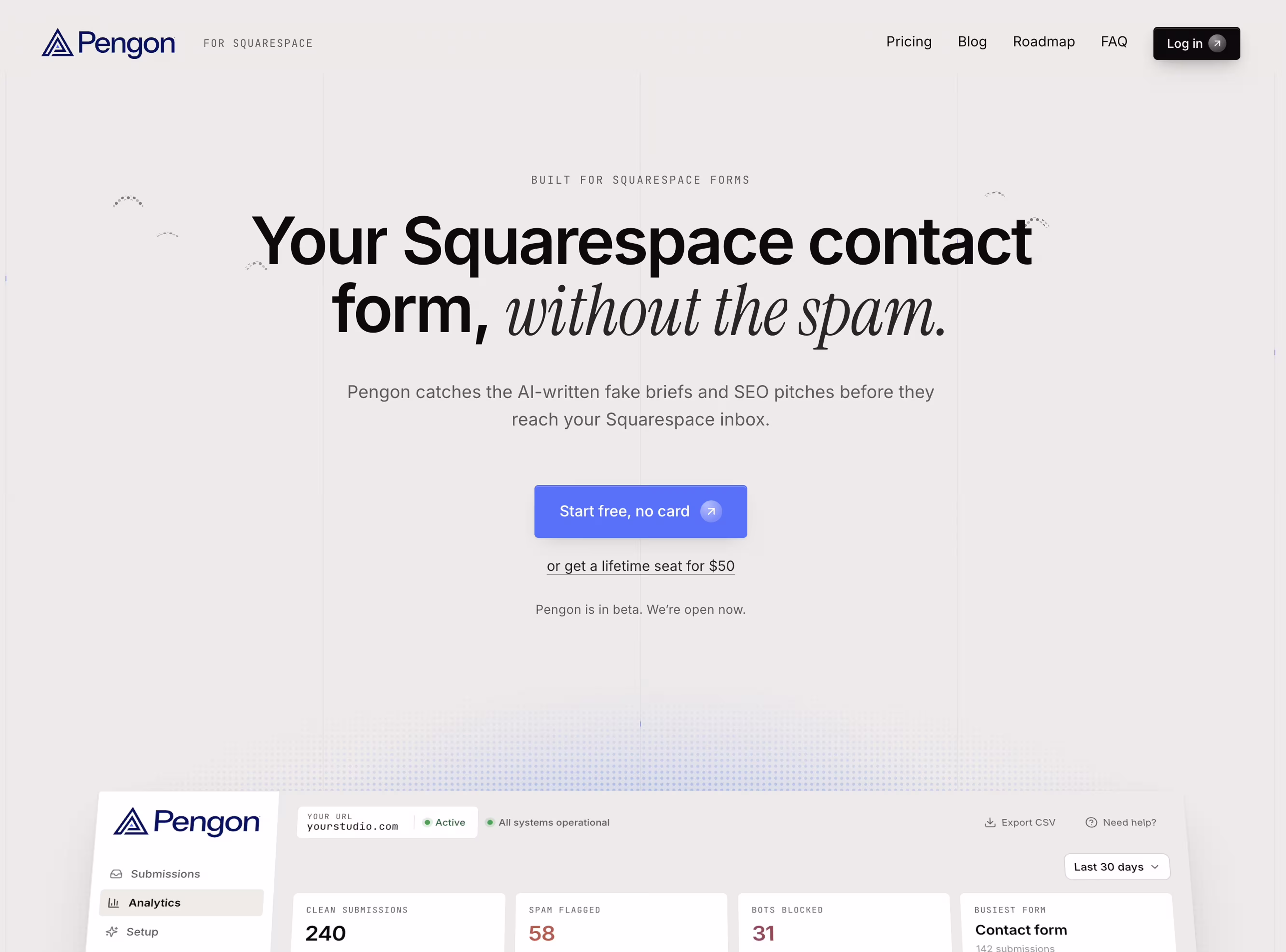Picture of a website called www.pengon.dev