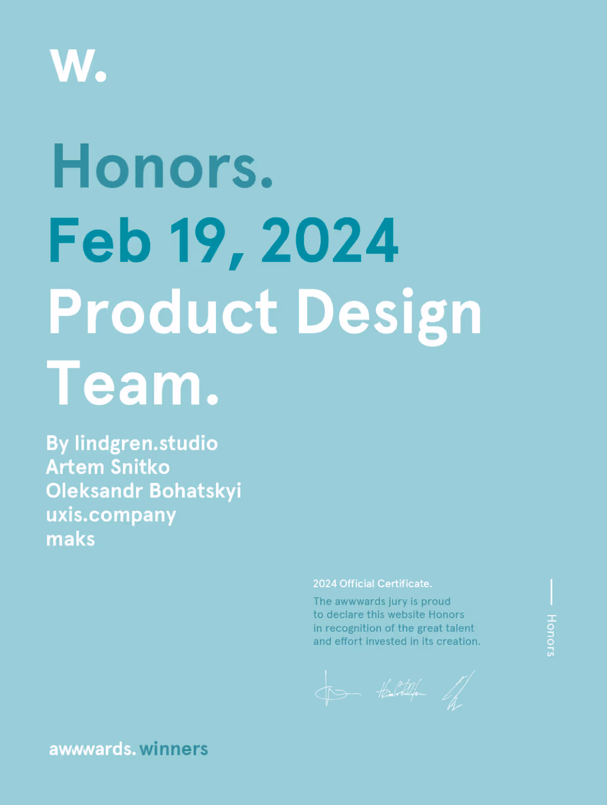 Honorable Mention, 2024