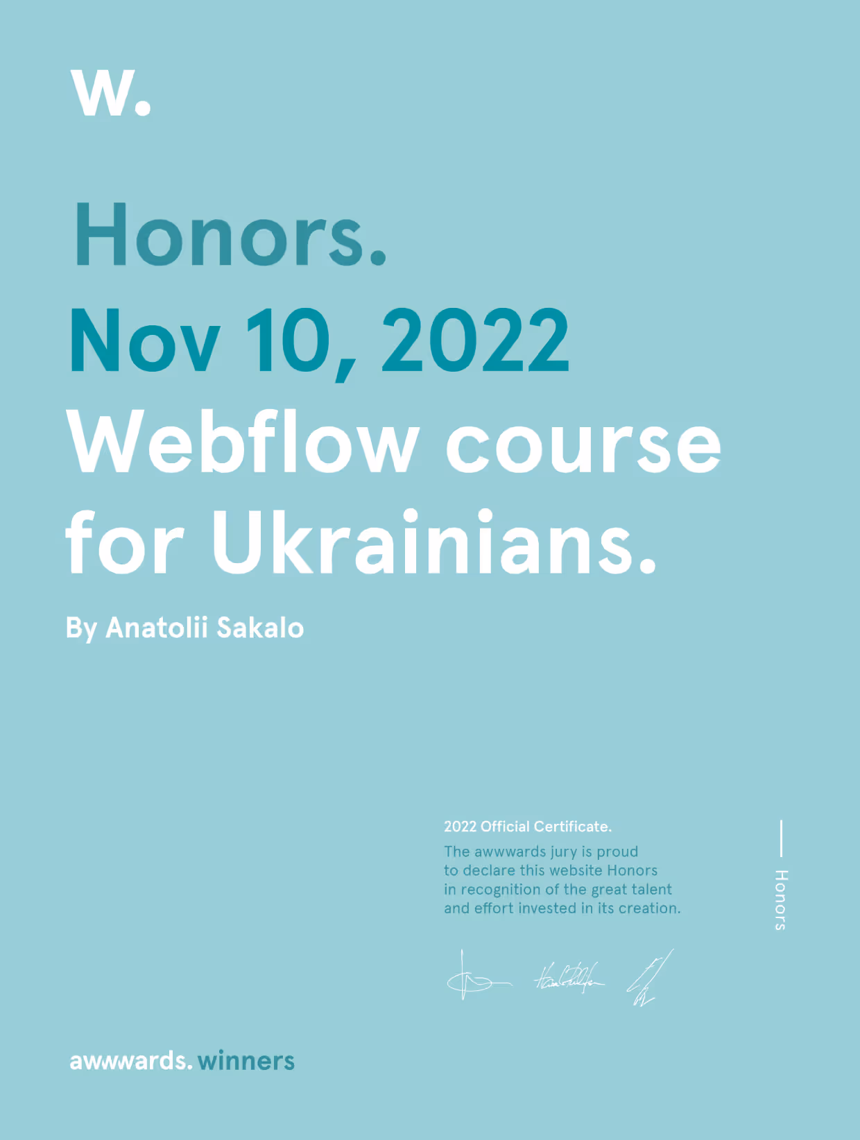 Honorable Mention, 2022