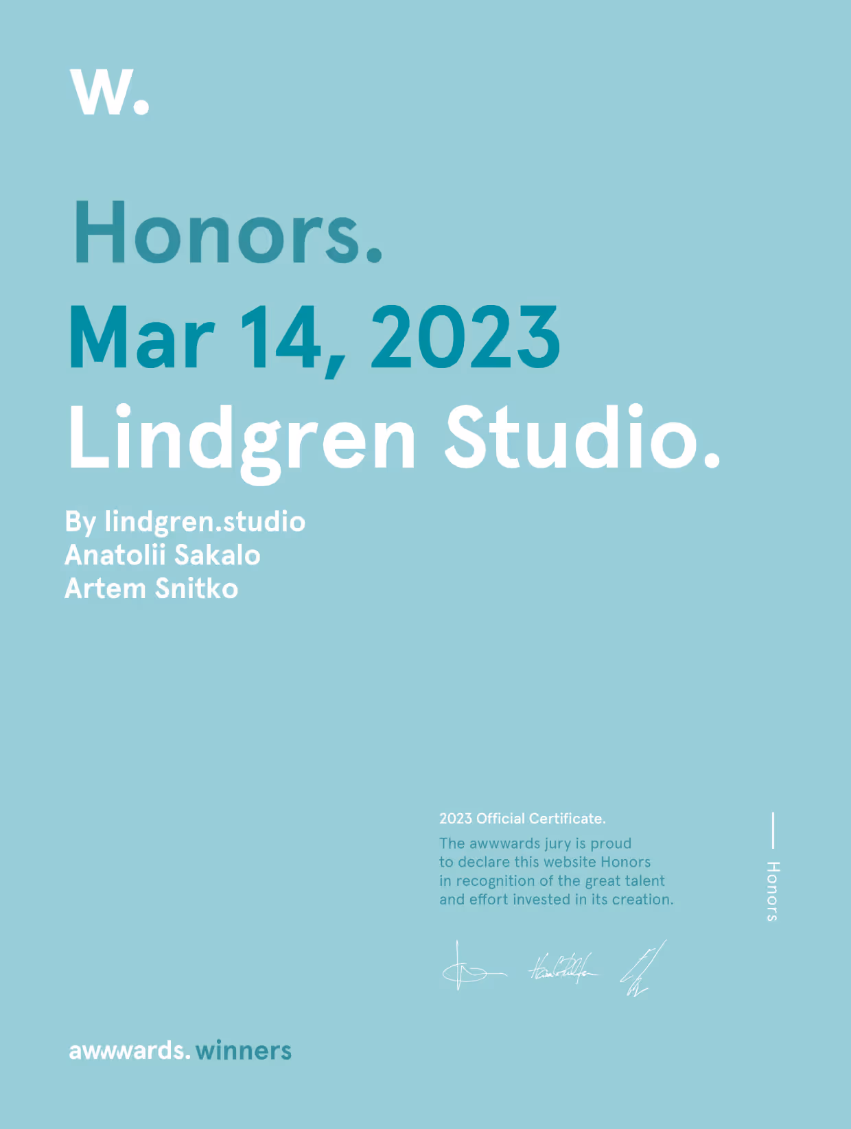 Honorable Mention, 2023