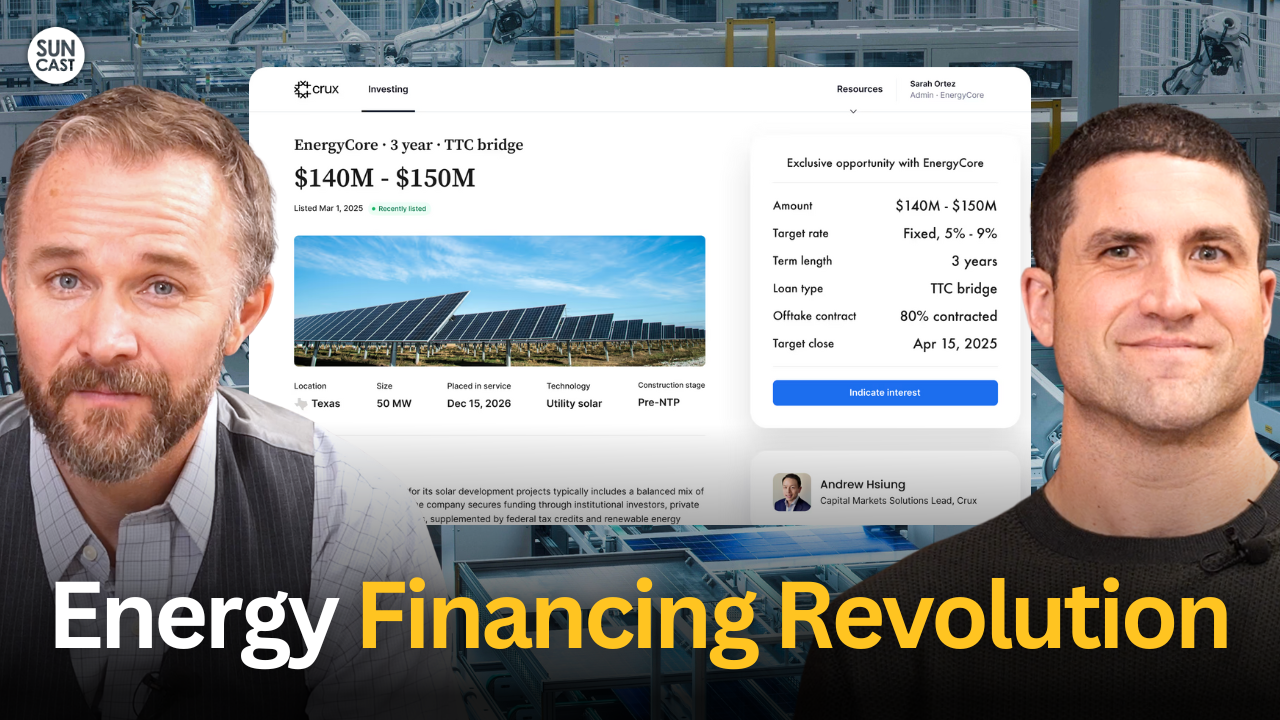 Episode 894: Why Clean Energy Should Be Easy to Finance - But Isn’t | with Alfred Johnson, CEO of Crux