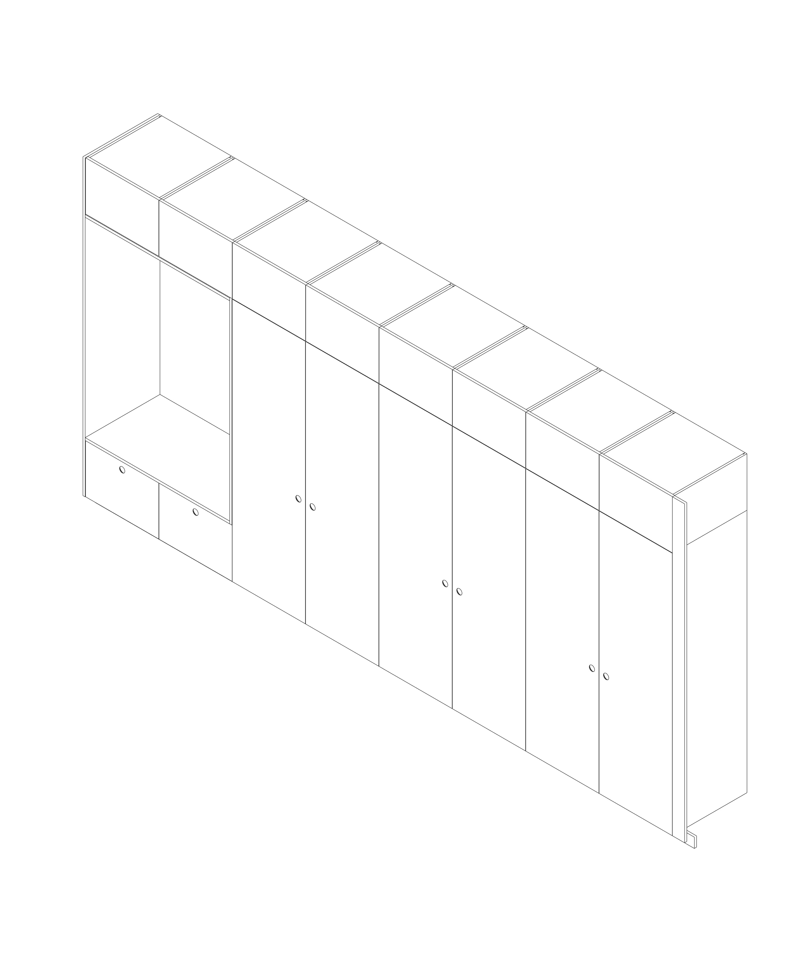 An example of a typical large hoop kitchen as a schematic drawing