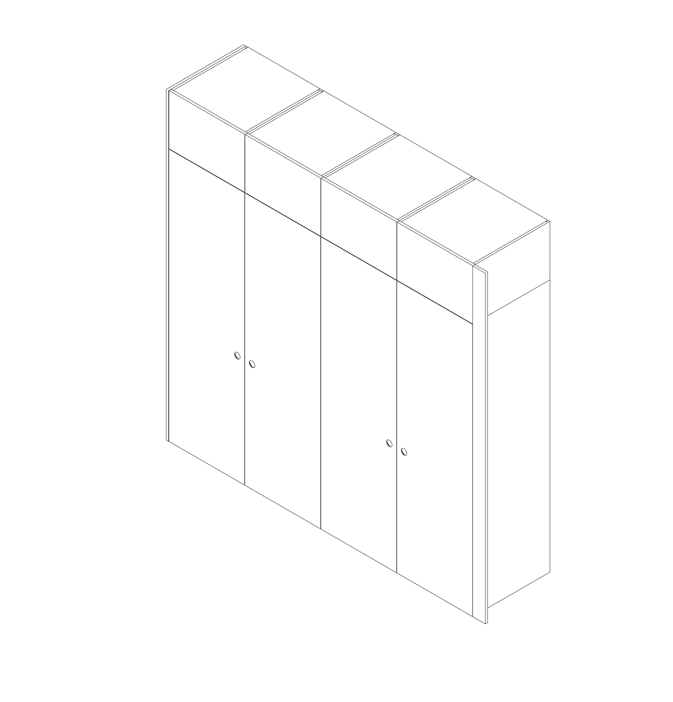An example of a typical medium hoop kitchen as a schematic drawing