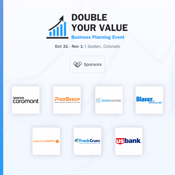 An ad graphic for the EGS Double Your Value event showcasing all the sponsors