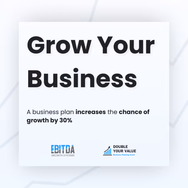 An ad graphic for the EGS Double Your Value event saying "Grow Your Business"