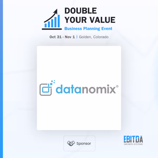 An ad graphic for the EGS Double Your Value event showcasing the sponsor Datanomix