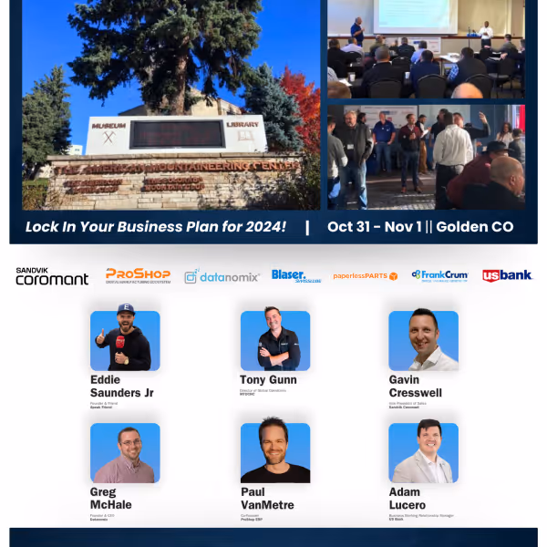 An ad graphic for the EGS Double Your Value event showcasing sponsors and speakers