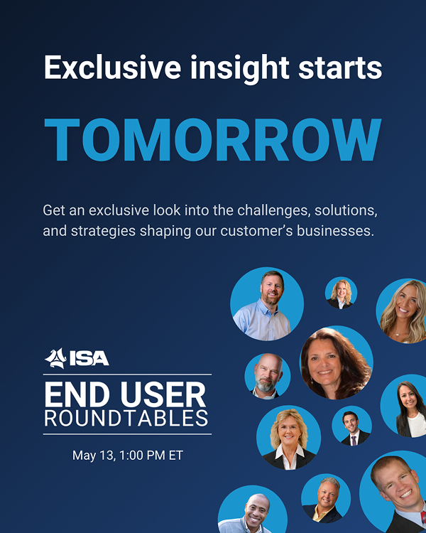 ISA Post: End User Roundtable graphic
