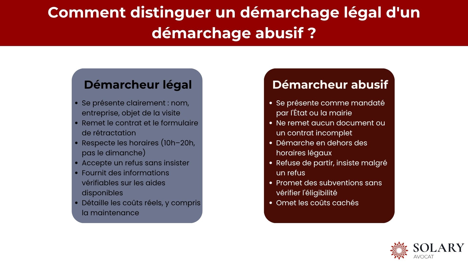 Démarcharge légal vs démarchage abusif