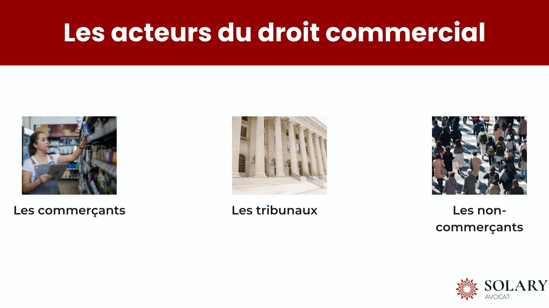 acteurs droit commercial