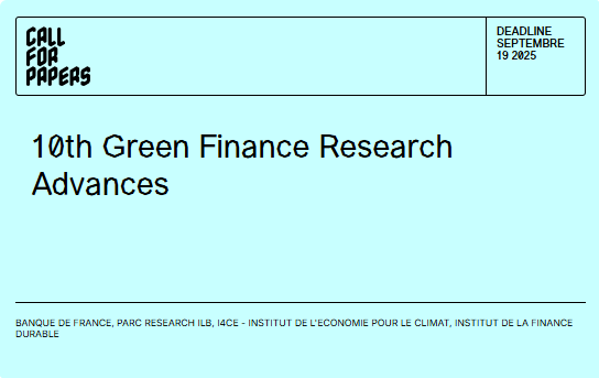Call for papers - 10th Green Finance Research Advances