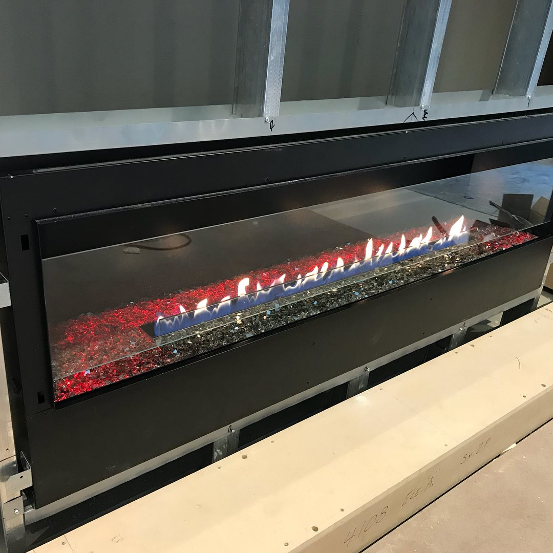Gas log fireplace service