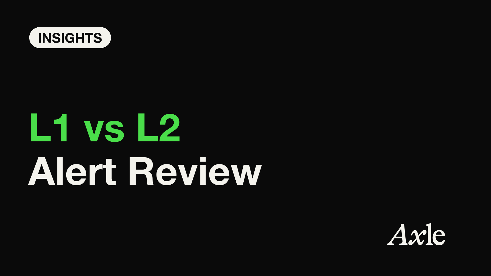 L1 vs L2 alert review