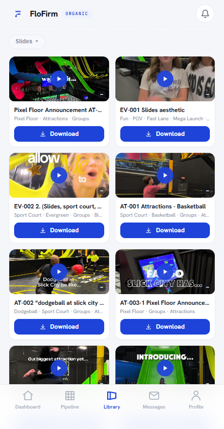 Flofirm app content library