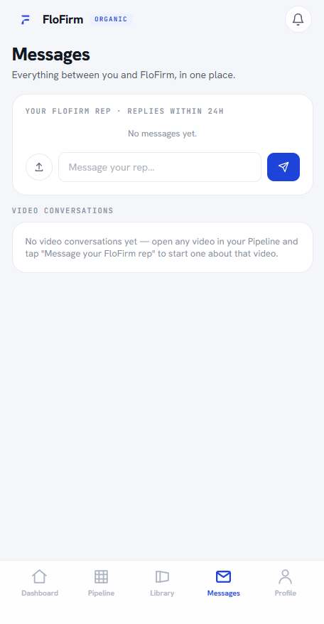 Flofirm app messages