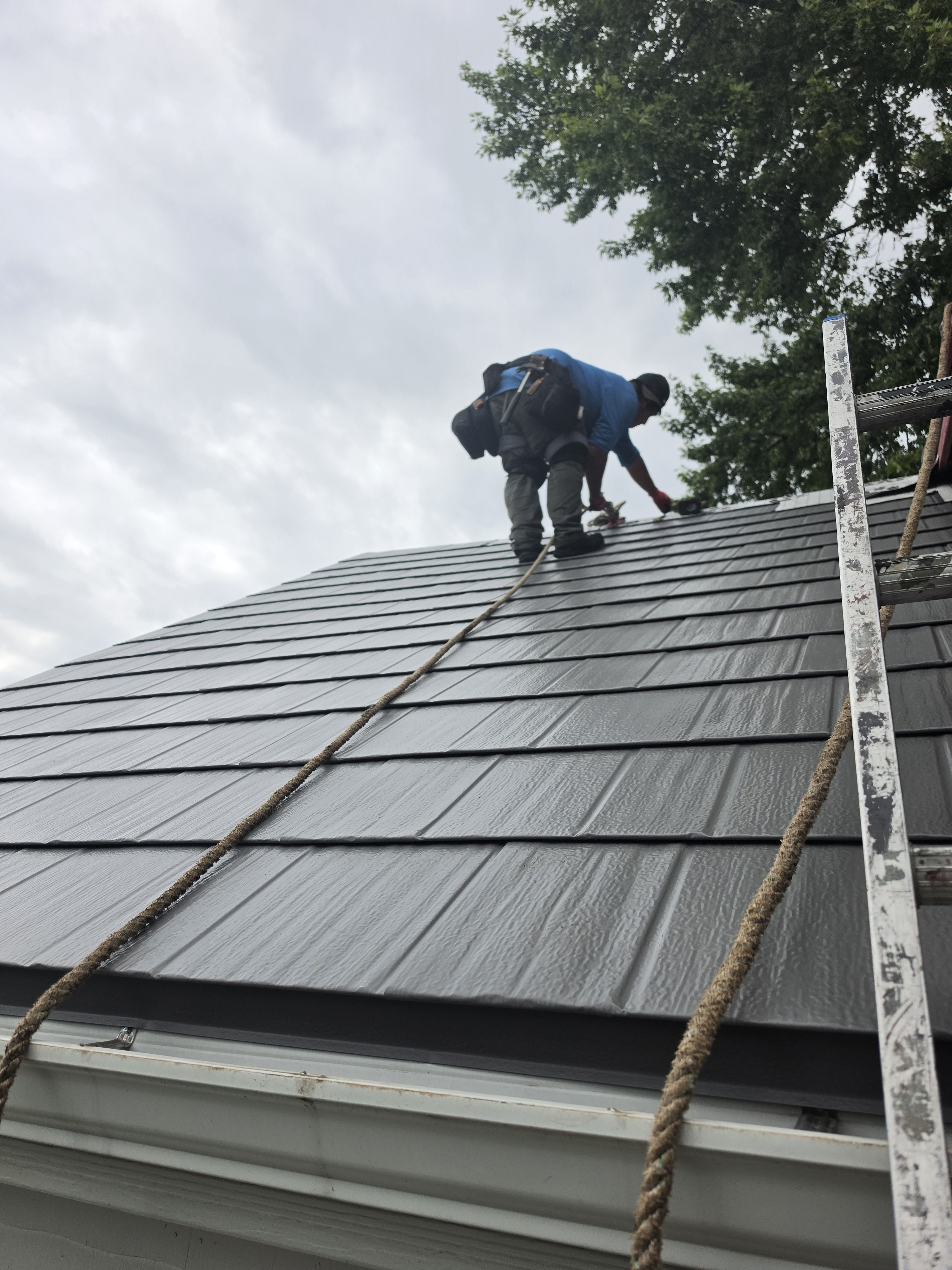 EDCO ArrowLine Shake stone-coated steel roof install by Storm Master Roofing