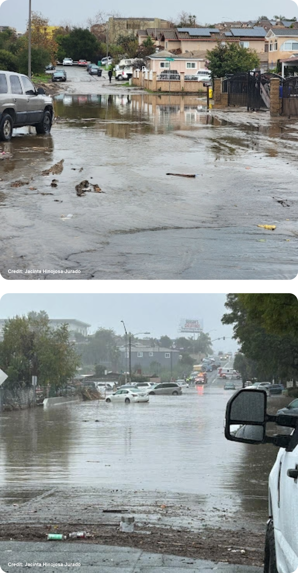 Street flooding collage